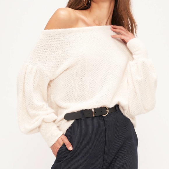 Project Social T Dita Chenille Off Shoulder Long Sleeve - Picture 6 of 8